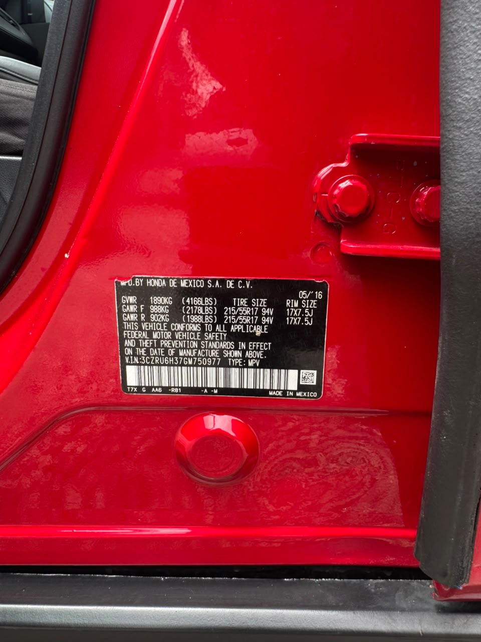 HONDA HRV 2016 - Image 6